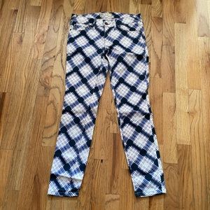 Free People Plaid Print Jean Sz 26